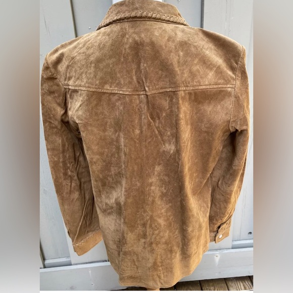 Orvis Soft Suede Button Down Shirt Jacket With Silver Buttons Women’s Sz L - Picture 2 of 5